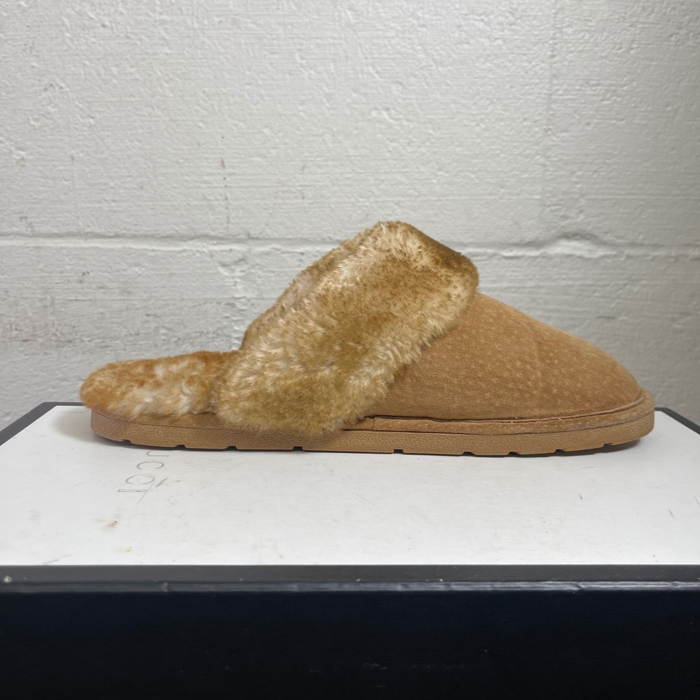 Lamo Scuff Sheepskin Slippers Brown‎ Suede Mule Slip On Women's Size 9 US